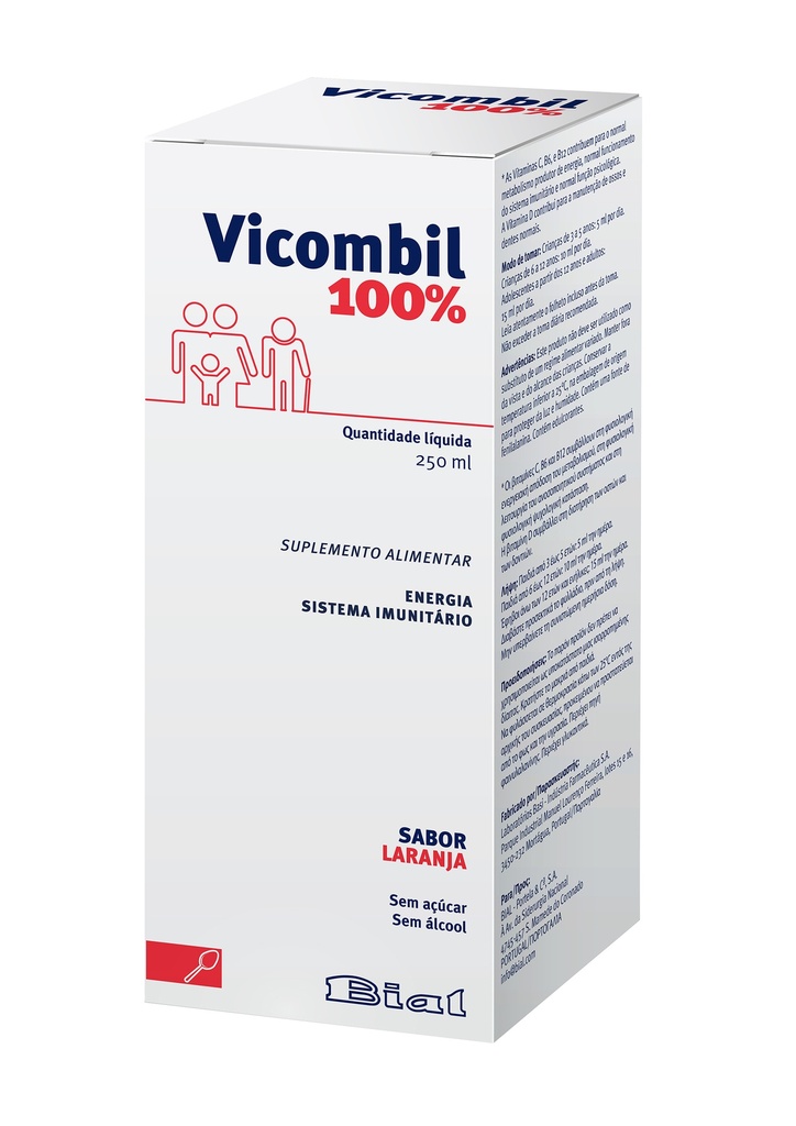 VICOMBIL 100% SUPLEMENTO ALIMENTAR XAROPE 250 ML