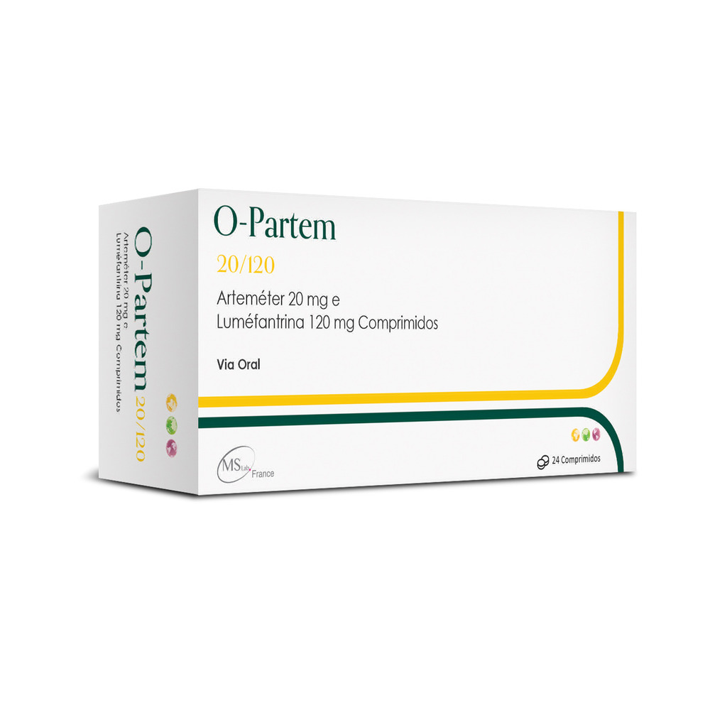 O-PARTEM ARTEMETER 20MG E LUMEFANTRINA 120MG 24 COMP MSLAB