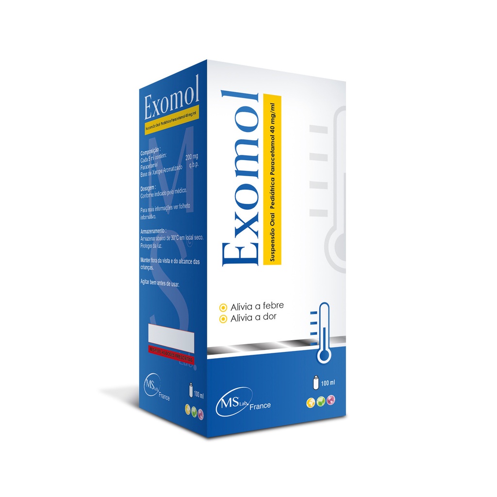 EXOMOL SUSP ORAL PARACETAMOL 40MG/ML 100ML XAROPE MSLAB