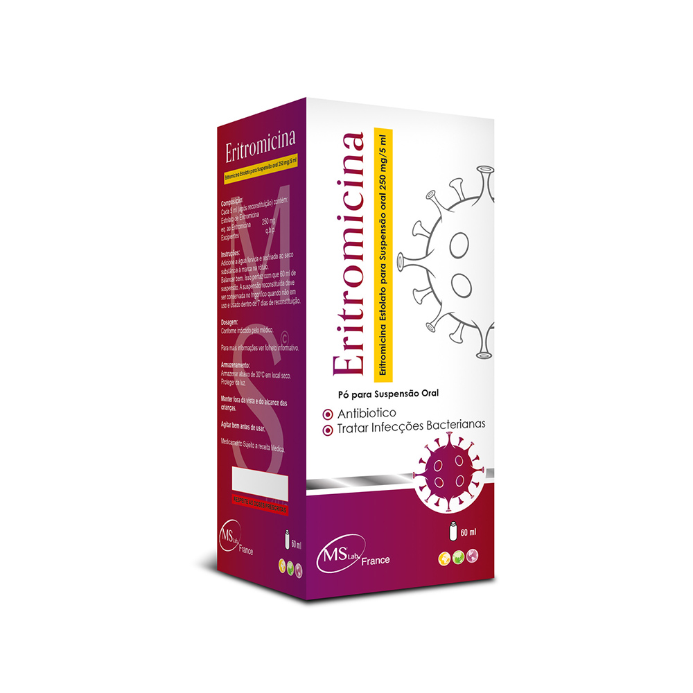 ERITROMICINA 250MG/5ML SUSP ORAL 60ML MSLAB