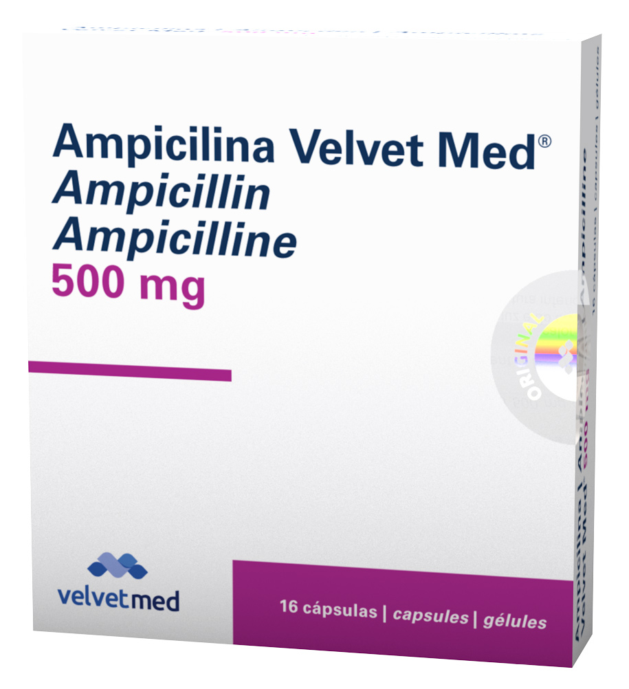 AMPICILINA VELVET MED CAPS 500MG X 16